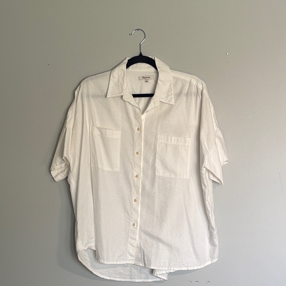 Madewell White Button Down Shirt